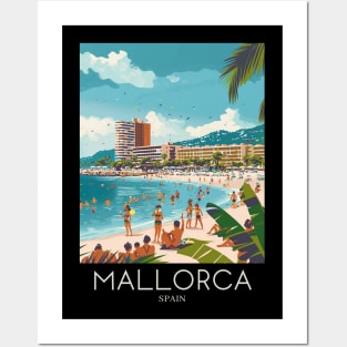 A Pop Art Travel Print of Mallorca - Spain Posters and Art